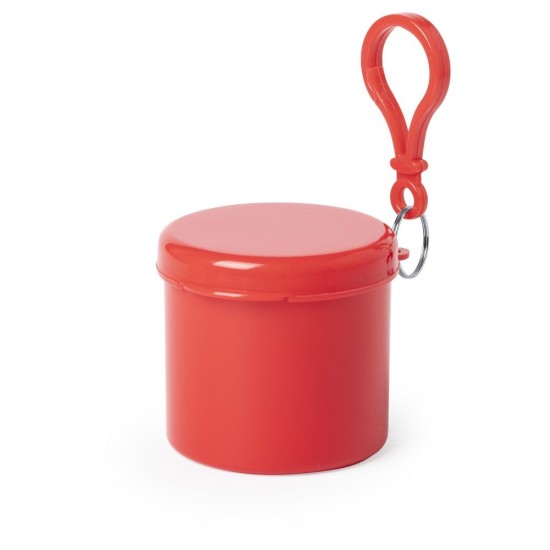 Дощовик-пончо в пластиковому контейнері, колір червоний - V0889-05
