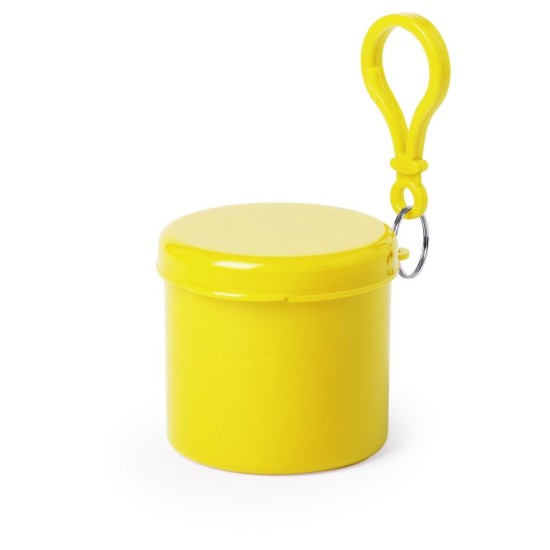 Дощовик-пончо в пластиковому контейнері, колір жовтий - V0889-08