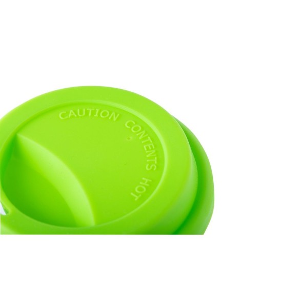 Кружка скляна туристична 350 мл, колір прозорий/світло-зелений - V0987-10