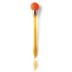 Ручка кулькова  лампочка з ковпачком, колір помаранчевий - V1006-07