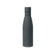 Пляшка для води 750 мл, кришка в тон, гумова обробка, колір сірий - V1077-19