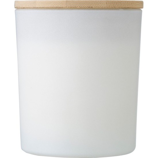 Свічка парфумована (карнаубський віск) в склі, колір білий - V1196-02