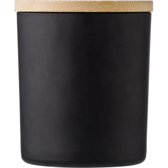 Свічка парфумована (карнаубський віск) в склі, колір чорний - V1196-03
