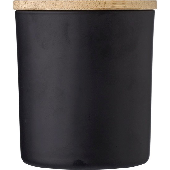 Свічка парфумована (карнаубський віск) в склі, колір чорний - V1198-03