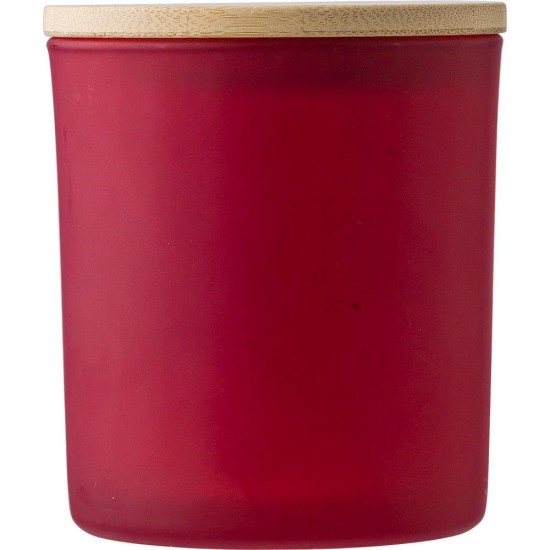 Свічка парфумована (карнаубський віск) в склі, колір червоний - V1198-05