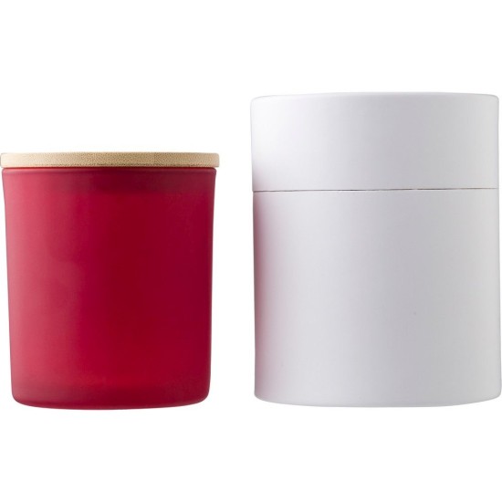 Свічка парфумована (карнаубський віск) в склі, колір червоний - V1198-05