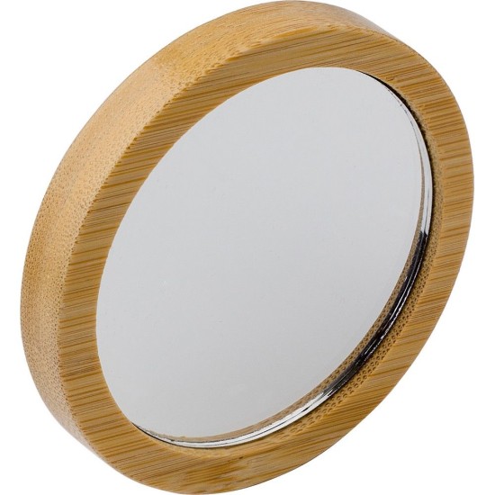 Дзеркало кишенькове з бамбука, колір коричневий - V1236-16