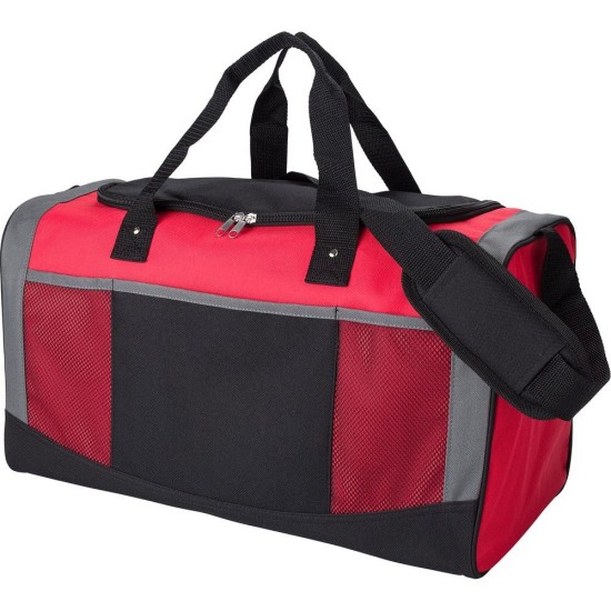 Дорожня сумка, колір червоний/чорний - V1267-05