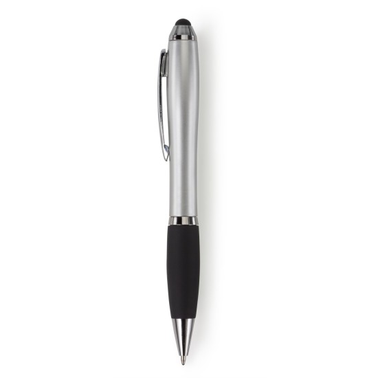 Кулькова ручка зі стилусом, колір сріблястий - V1315-32