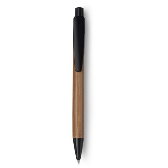 Бамбукова кулькова ручка, колір чорний - V1410-03