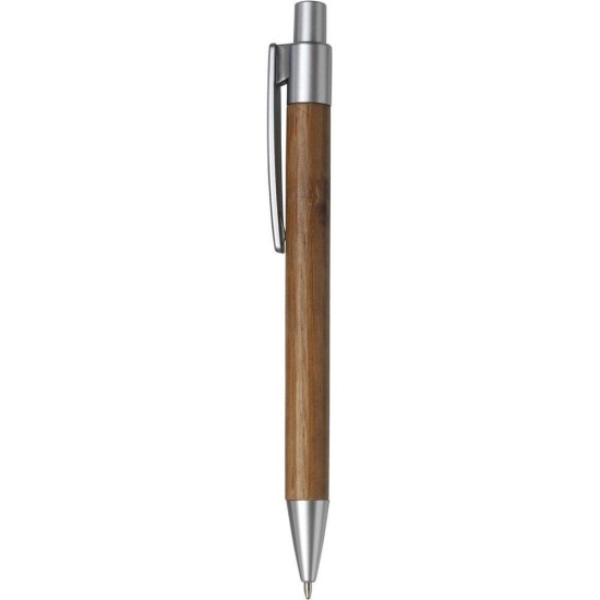 Бамбукова кулькова ручка, колір сріблястий - V1410-32