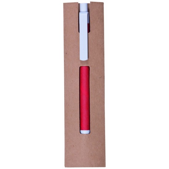 Еко-футляр для ручки з переробленого картону прозорий - V1464-00