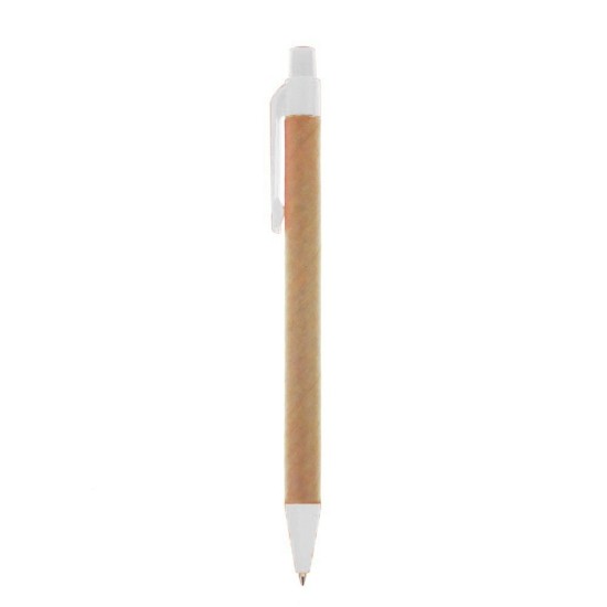 Еко-ручка кулькова з переробленого картону білий - V1470-02