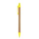Еко-ручка кулькова з переробленого картону, колір жовтий - V1470-08