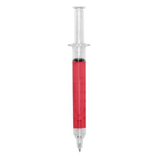 Ручка кулькова  шприц, колір червоний - V1524-05