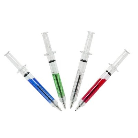 Ручка кулькова  шприц, колір світло-зелений - V1524-10
