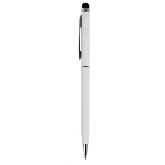 Кулькова ручка зі стилусом, колір білий - V1537-02