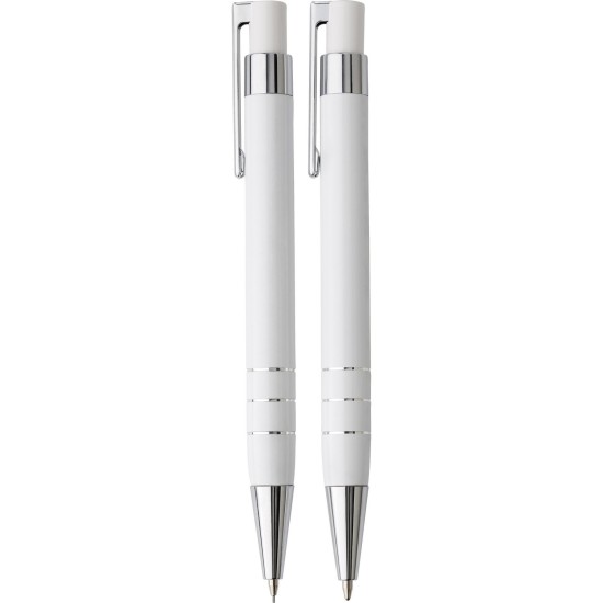 Письмовий набір, механічний олівець і кулькова ручка, колір білий - V1559-02