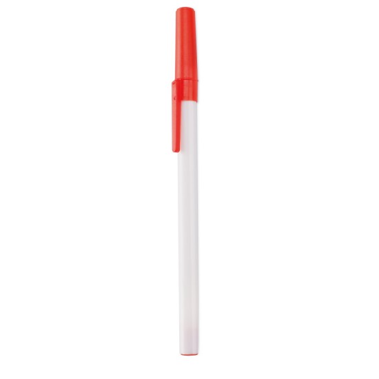 Кулькова ручка з ковпачком, колір червоний - V1584-05