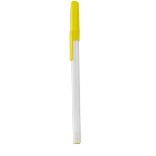 Кулькова ручка з ковпачком, колір жовтий - V1584-08