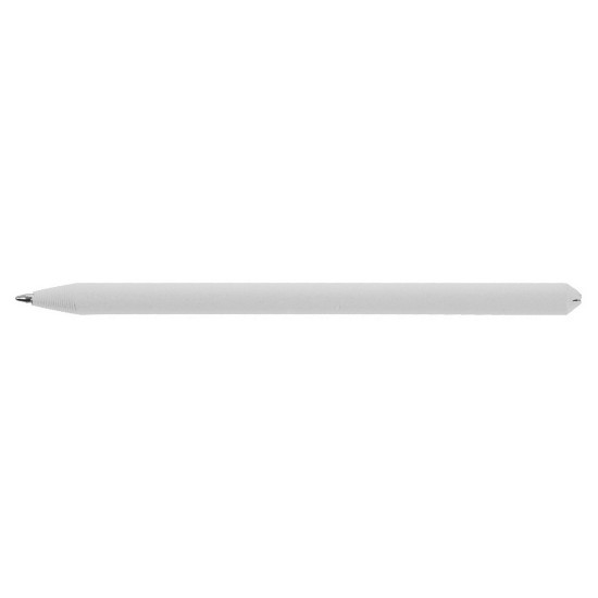 Еко-ручка кулькова з ковпачком, паперова, колір білий - V1630-02