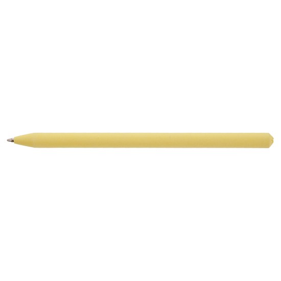 Еко-ручка кулькова з ковпачком, паперова, колір жовтий - V1630-08