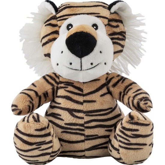 Іграшка плюшевий тигр, з биркою для друку, колір мультикольоровий - V1632-99