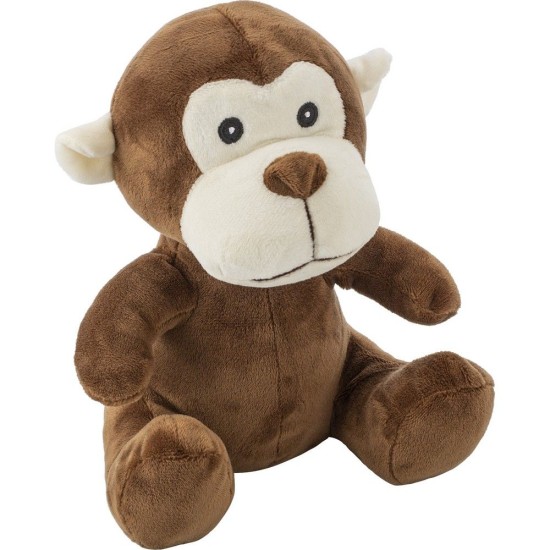 Іграшка плюшева мавпа, з биркою для друку, колір коричневий - V1633-16
