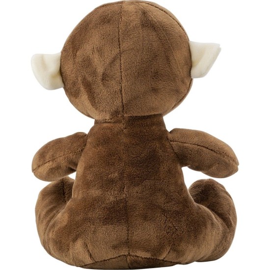 Іграшка плюшева мавпа, з биркою для друку, колір коричневий - V1633-16