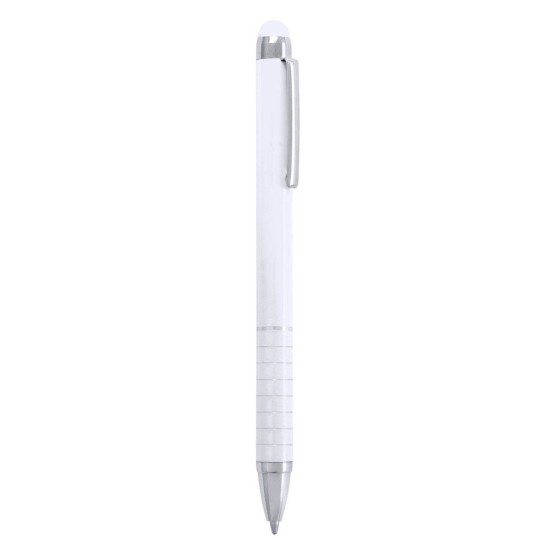 Кулькова ручка зі стилусом, колір білий - V1657-02