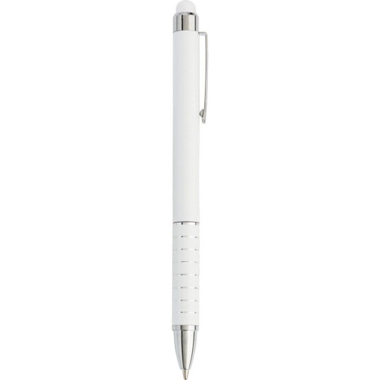Кулькова ручка зі стилусом, колір білий - V1657-02