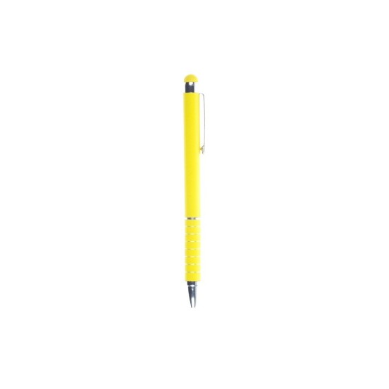 Кулькова ручка зі стилусом, колір жовтий - V1657-08