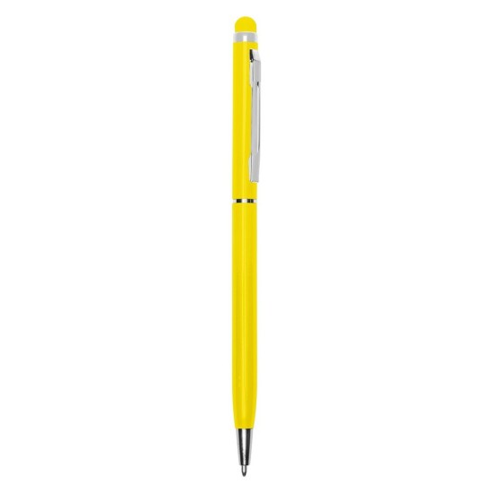 Кулькова ручка зі стилусом, колір жовтий - V1660-08