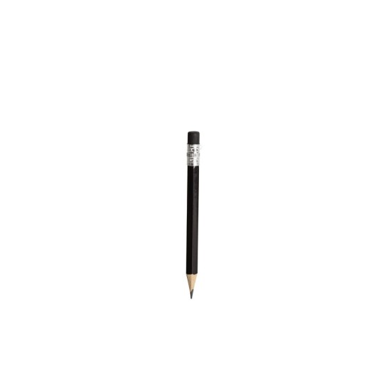 Олівець маленький з гумкою, колір чорний - V1697-03