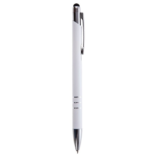 Кулькова ручка зі стилусом, колір білий - V1701-02