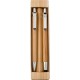 Письмове приладдя, бамбукова кулькова ручка, механічний олівець, колір коричневий - V1803-16