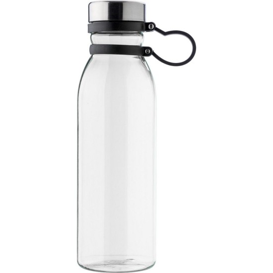 Пляшка для води спортивна 750 мл, RPET, силіконова ручка, колір прозорий - V1895-00