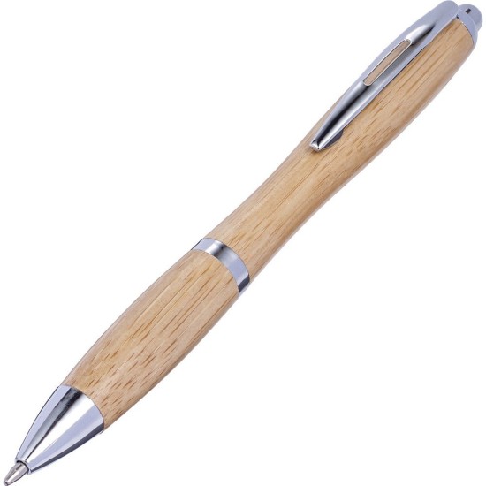 Бамбуковая шариковая ручка, колір натуральний - V1922-17