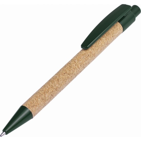 Коркова кулькова ручка, колір зелений - V1928-06