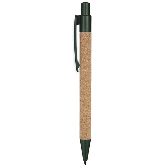 Коркова кулькова ручка, колір зелений - V1928-06