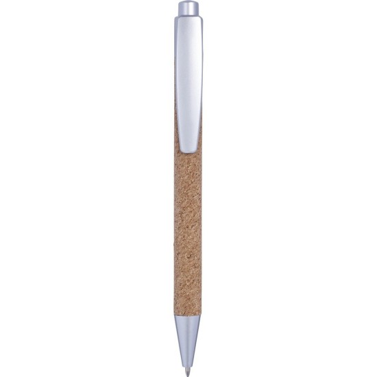 Коркова кулькова ручка, колір сріблястий - V1928-32