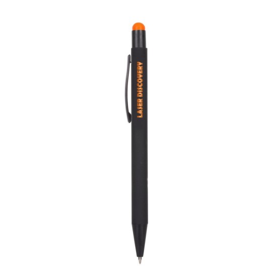 Кулькова ручка, сенсорна ручка, колір помаранчевий - V1932-07
