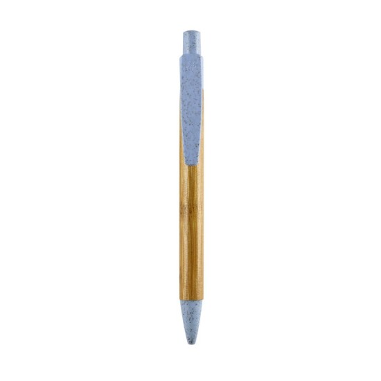 Ручка кулькова бамбукова, колір синій - V1947-11