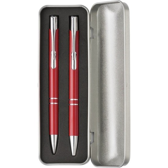 Письмовий набір, кулькова ручка і механічний олівець, колір червоний - V1956-05