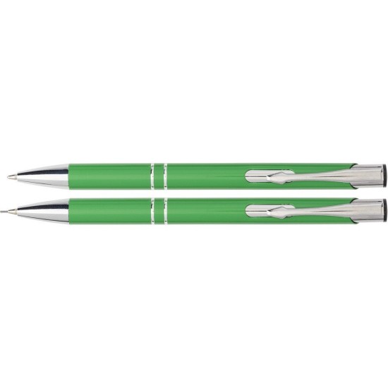 Письмовий набір, кулькова ручка і механічний олівець, колір світло-зелений - V1956-10