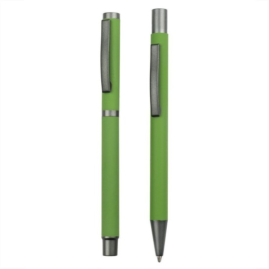 Набір кулькових ручок, колір зелений - V1957-06