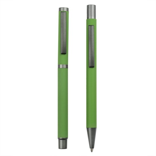 Набір кулькових ручок, колір зелений - V1957-06