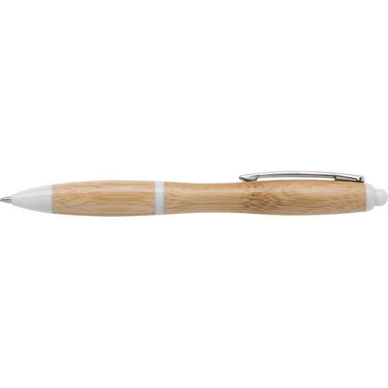 Еко-ручка бамбукова білий - V1965-02