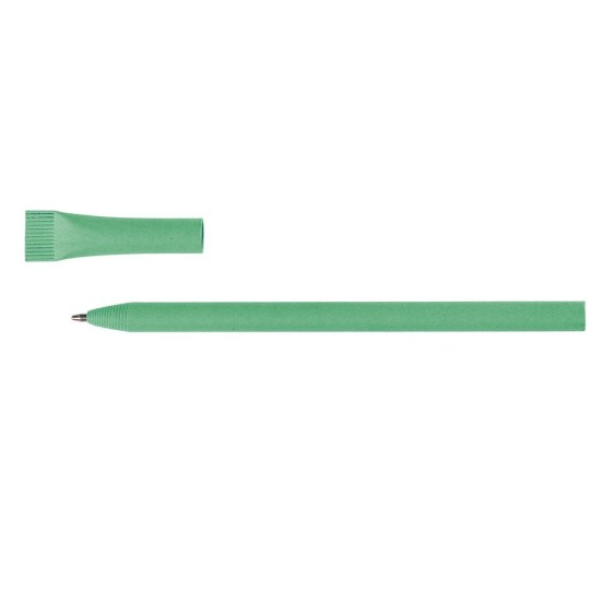 Еко-ручка кулькова з паперу, колір зелений - V1969-06