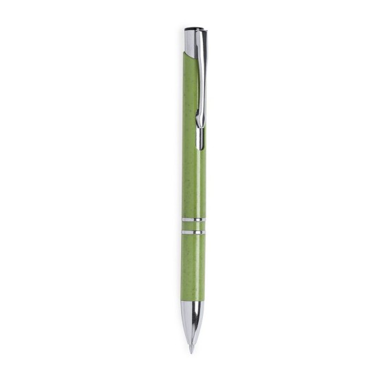 Еко-ручка з пшеничної соломи, колір зелений - V1972-06